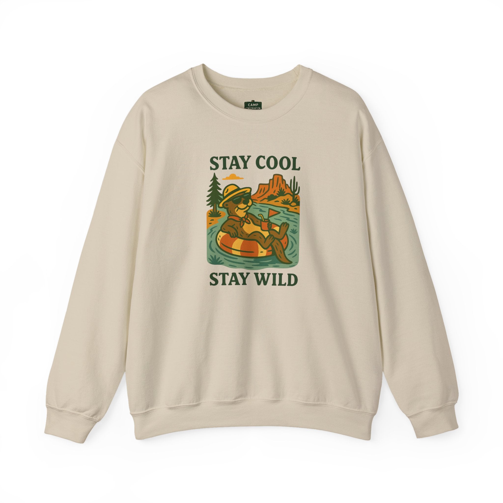 Stay Cool, Stay Wild Floating Otter Sweatshirt