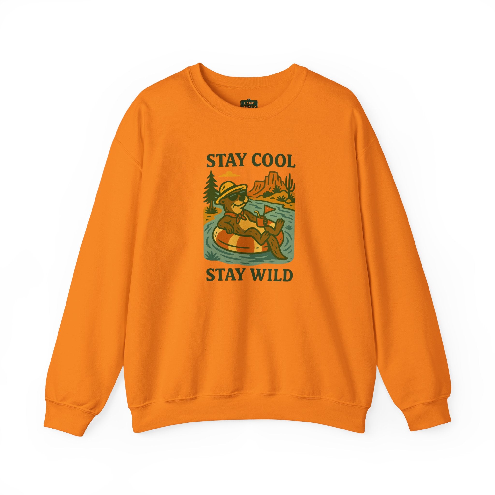 Stay Cool, Stay Wild Floating Otter Sweatshirt