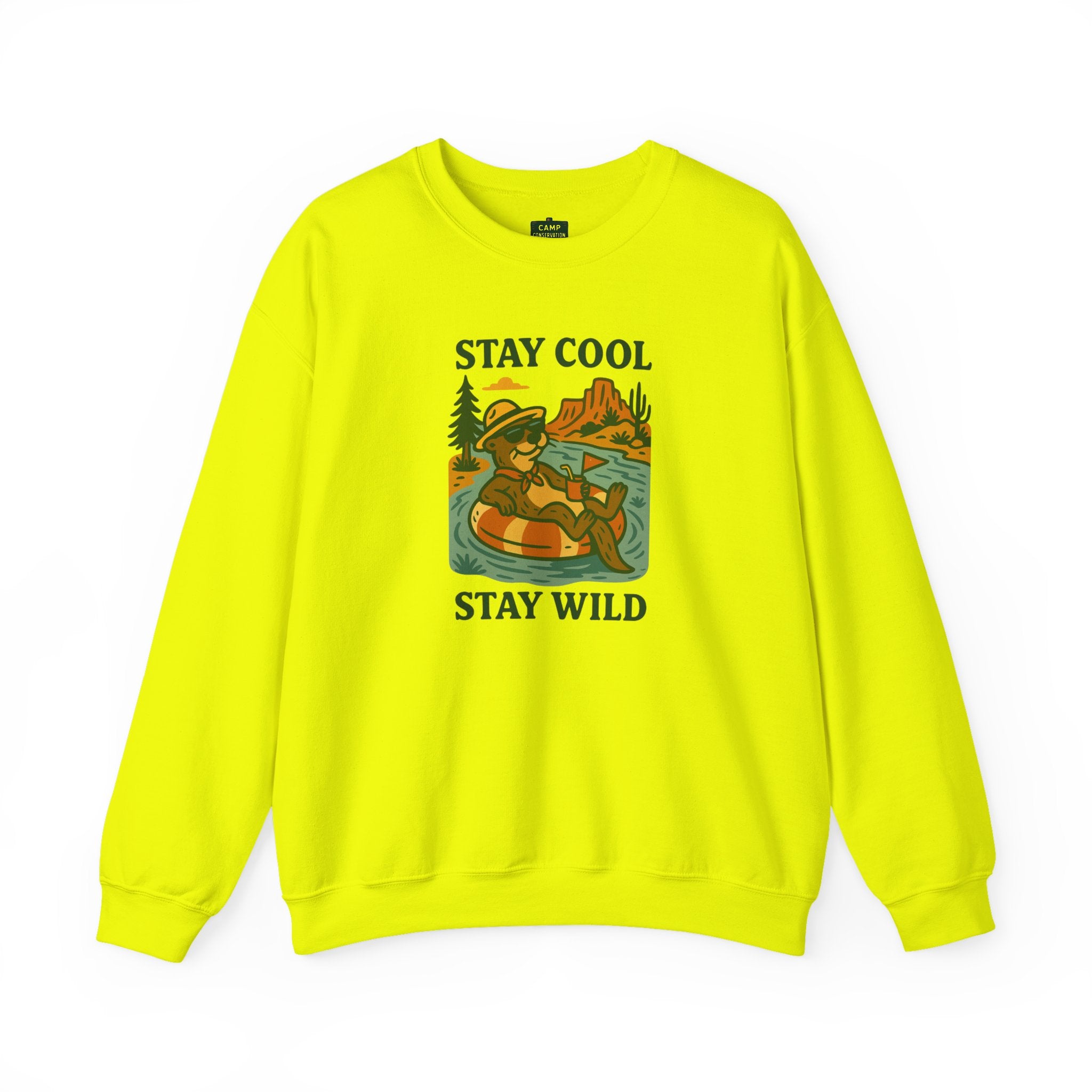 Stay Cool, Stay Wild Floating Otter Sweatshirt