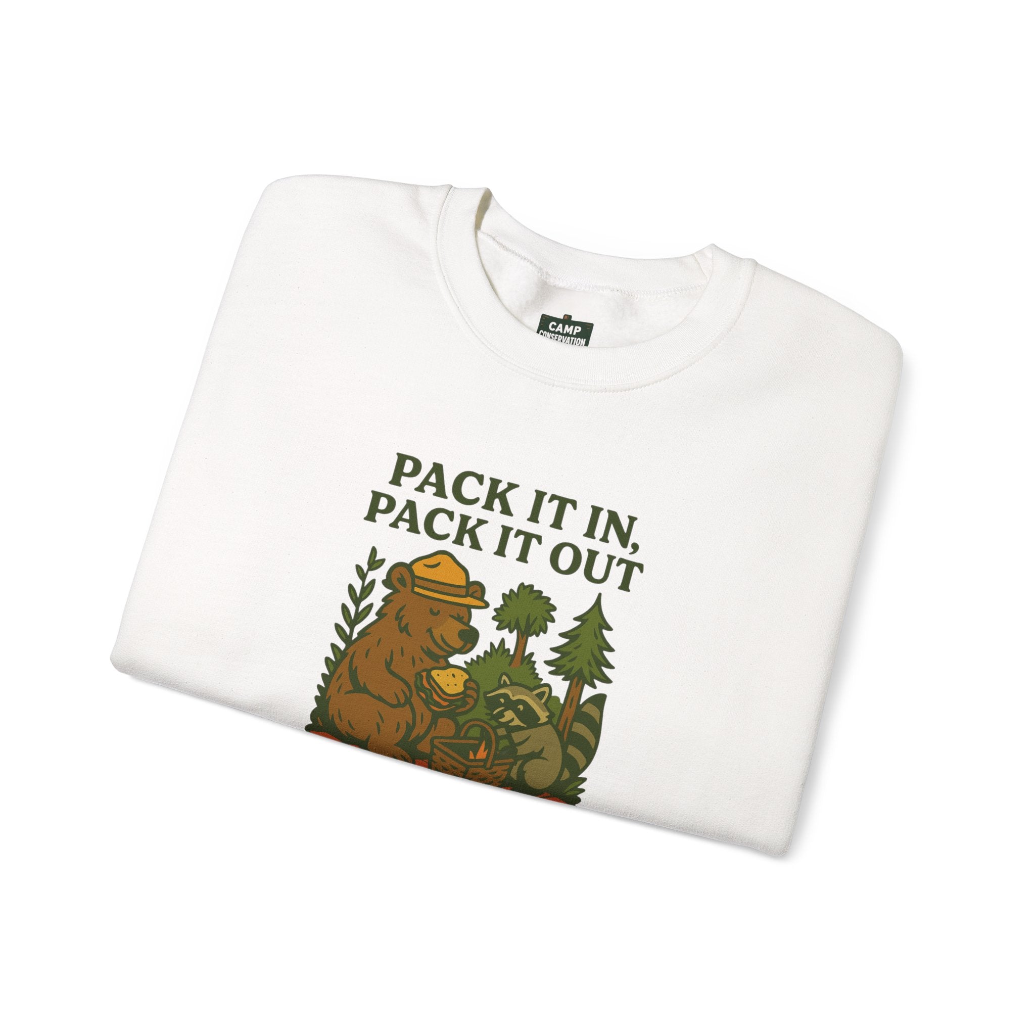 Pack It In, Pack It Out Bear & Raccoon Sweatshirt