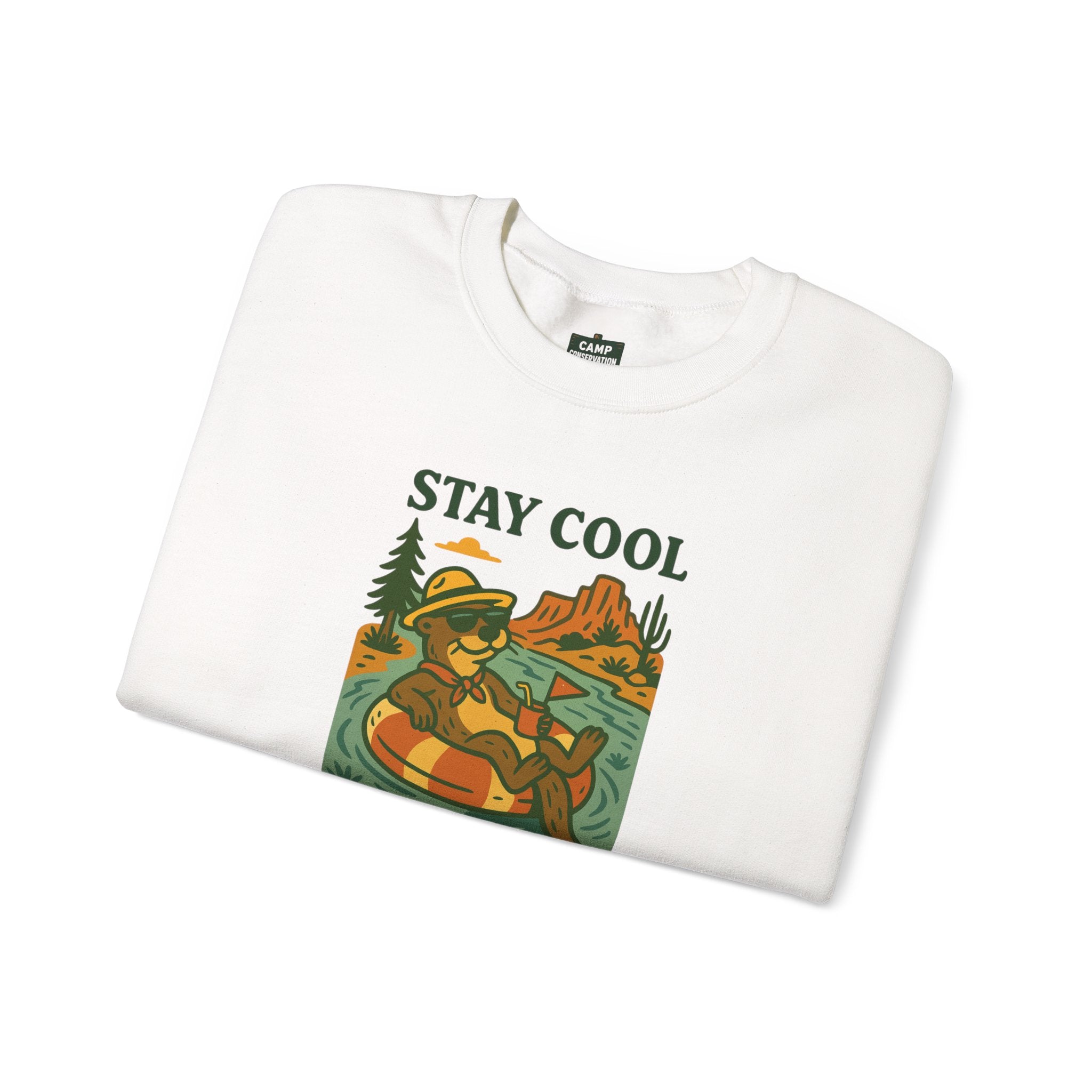 Stay Cool, Stay Wild Floating Otter Sweatshirt