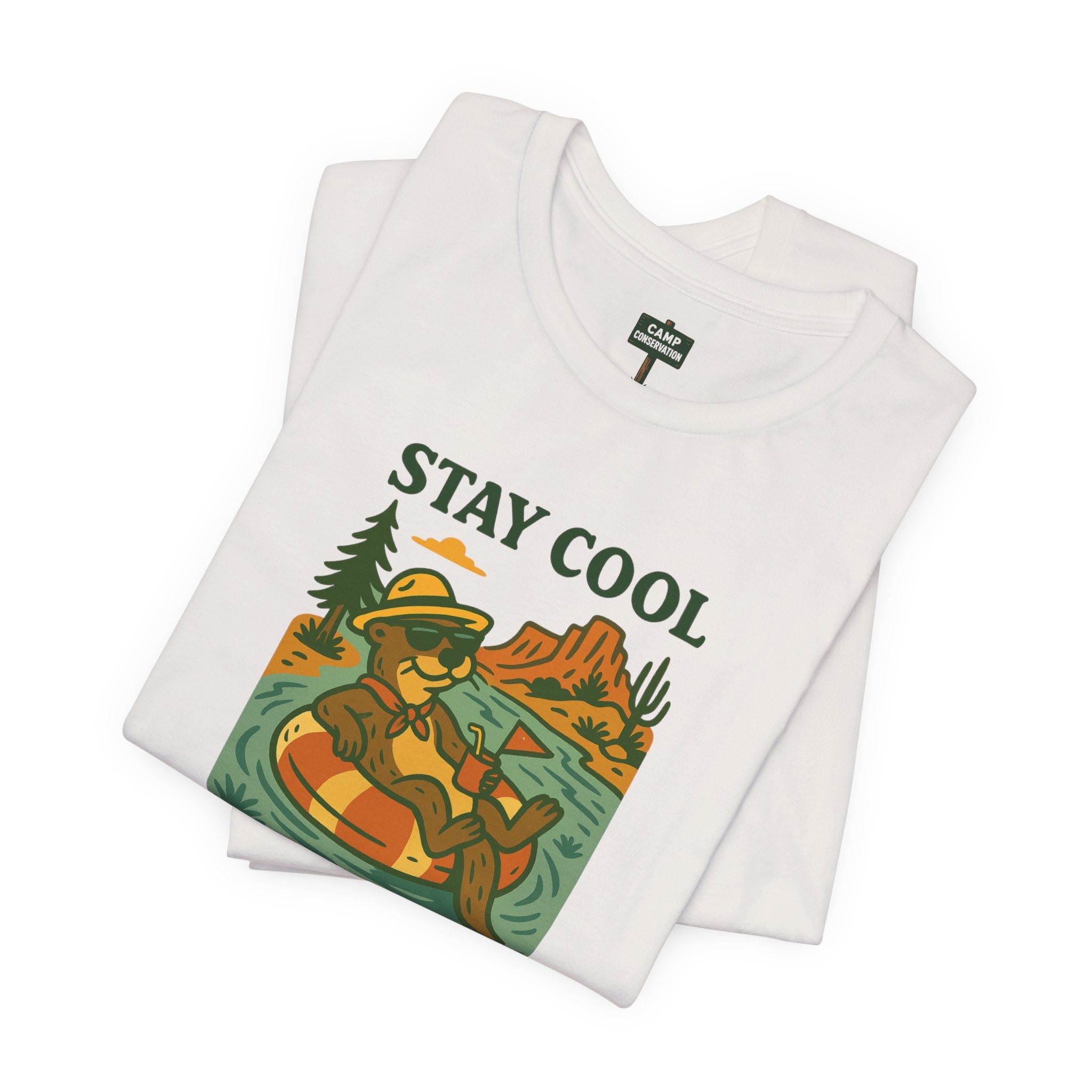 Stay Cool, Stay Wild Floating Otter T-Shirt
