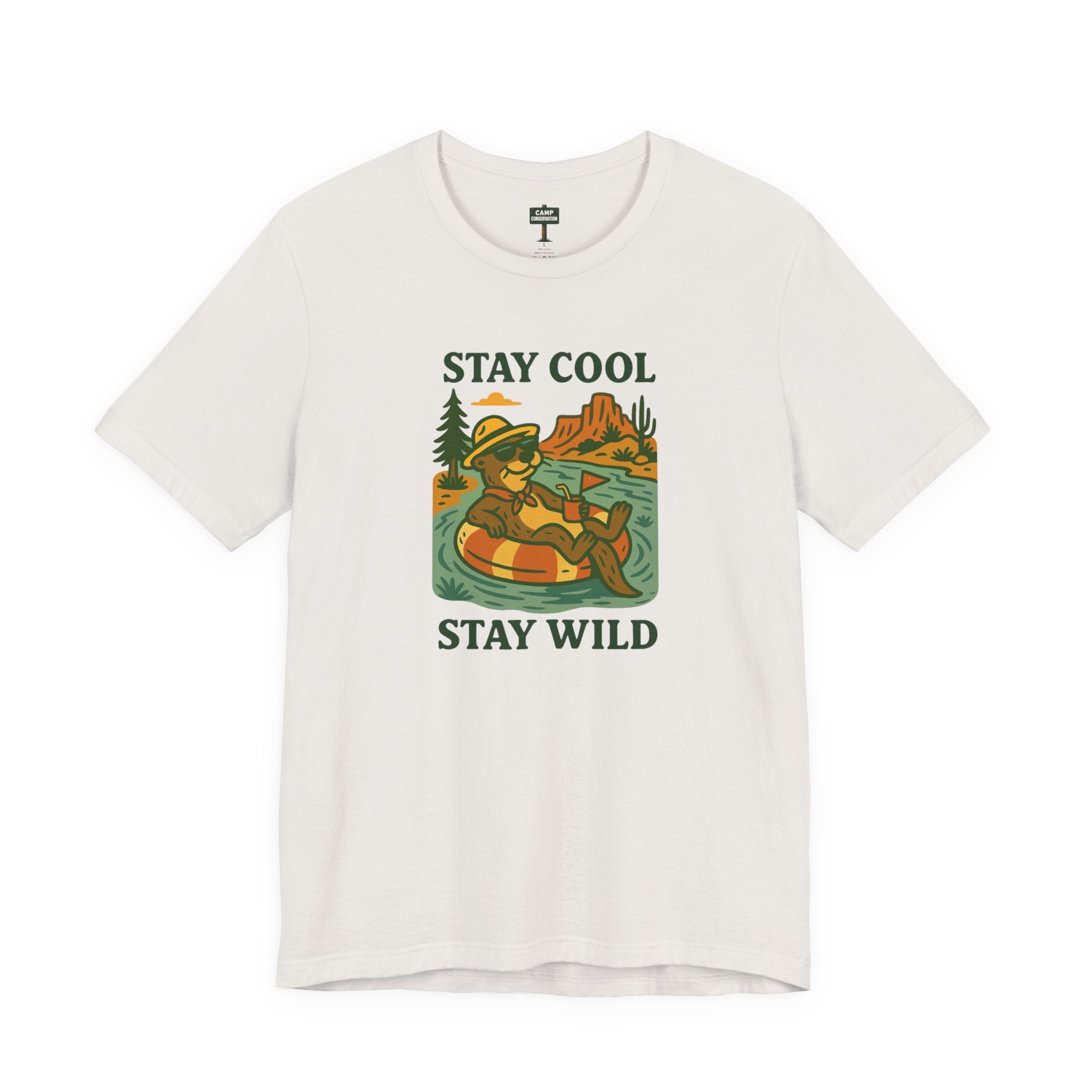 Stay Cool, Stay Wild Floating Otter T-Shirt