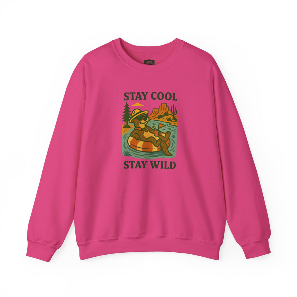 Stay Cool, Stay Wild Floating Otter Sweatshirt