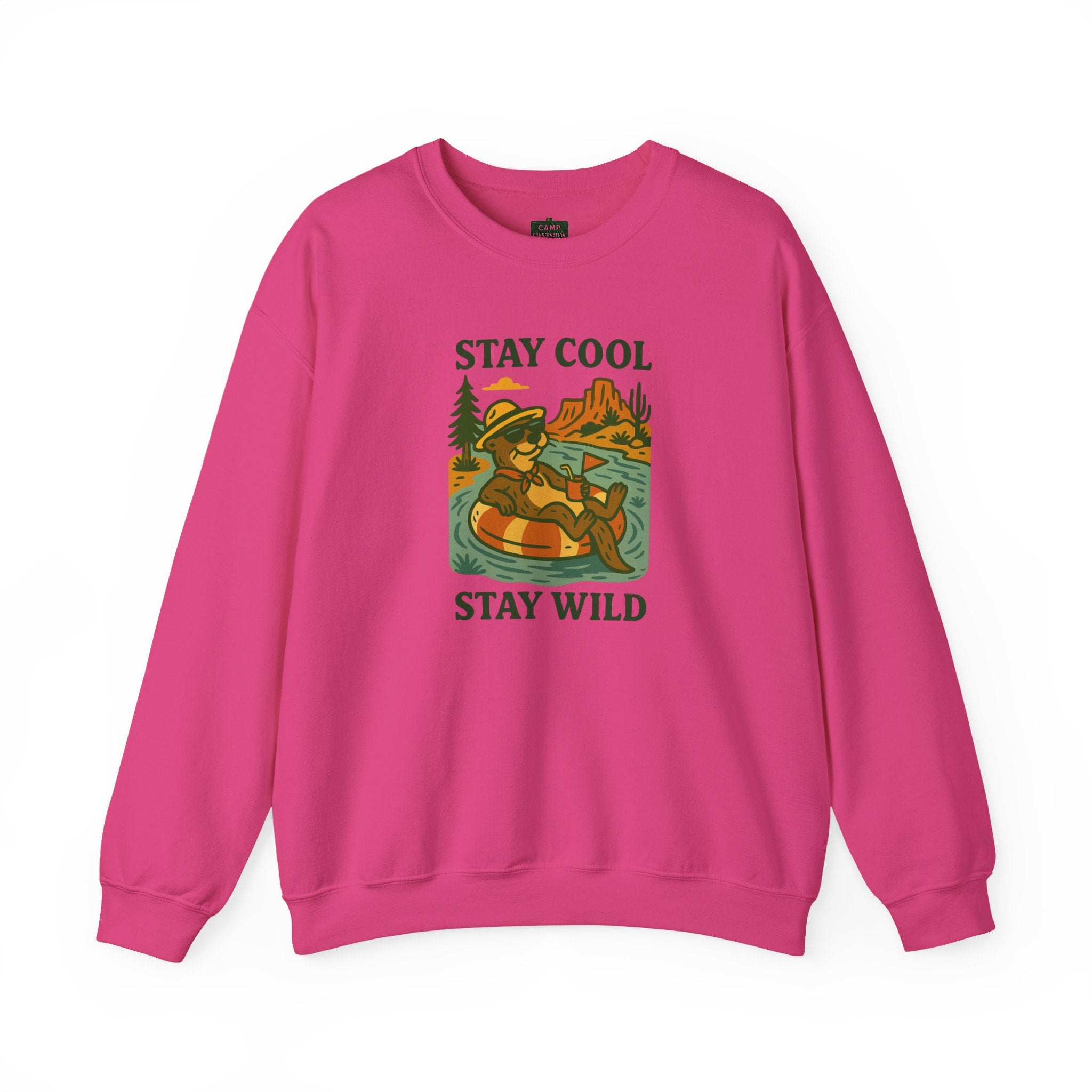 Stay Cool, Stay Wild Floating Otter Sweatshirt